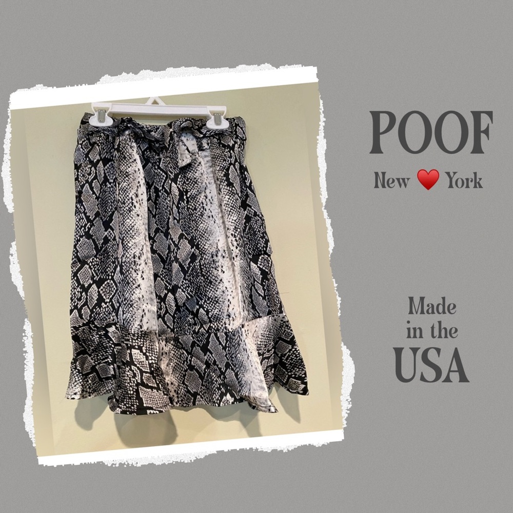 Poof New York Snake Print Skirt NWT